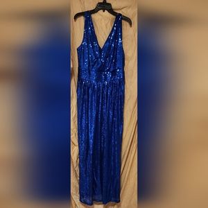 Blue Sparkling Formal Dress
